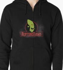 Rupture farms logo Zipped Hoodie