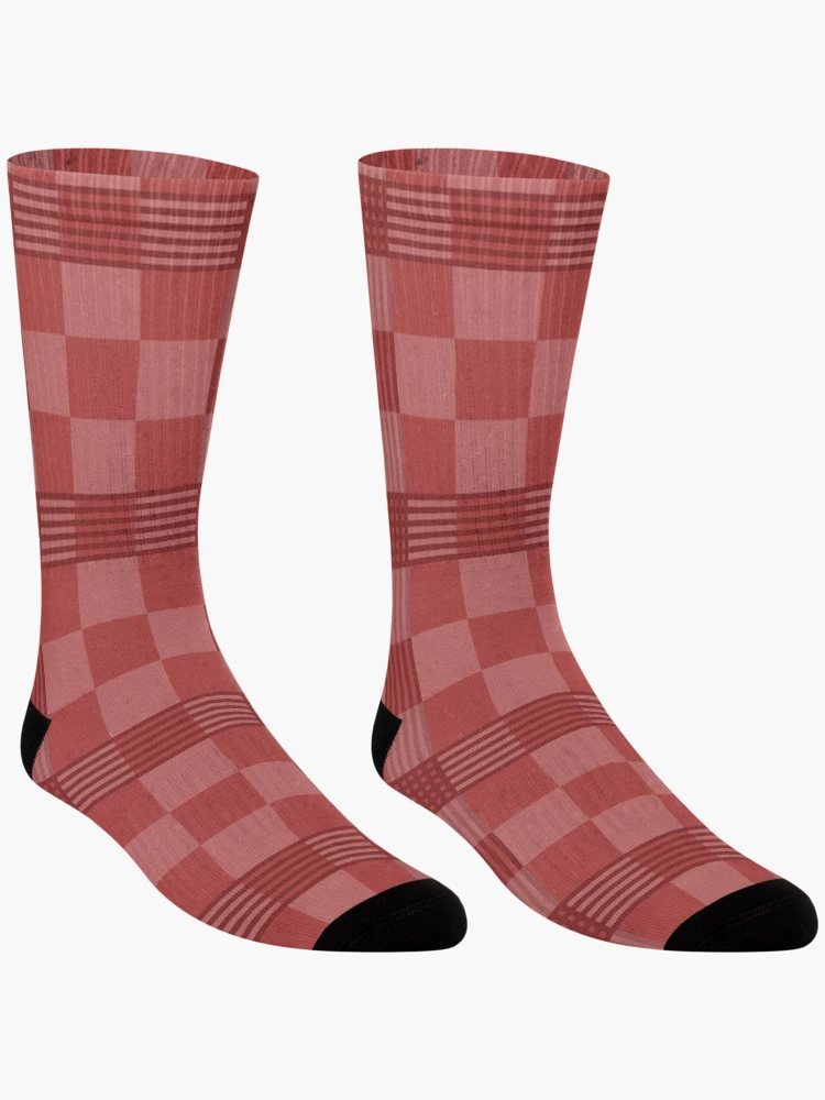 Thumbnail 3 of 5, Socks, Red Box Pattern designed and sold by bcide.
