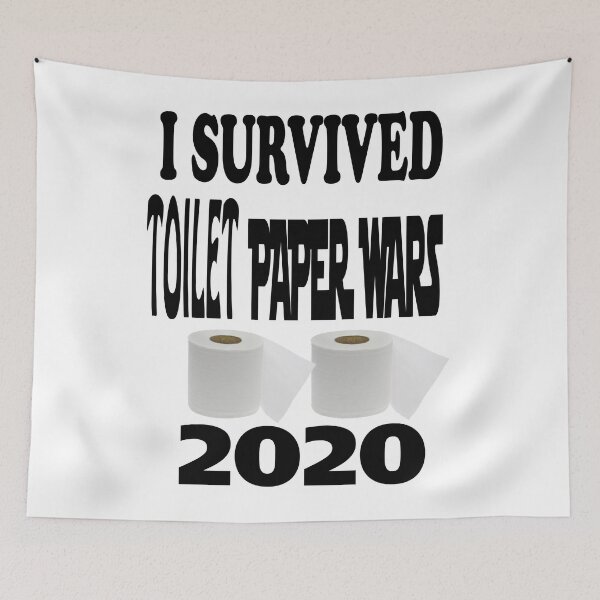 Aperçu de l'œuvre J'ai survécu à la guerre du papier hygiénique 2020 créée et vendue par AVOGATO KITTY KAT CAT.
