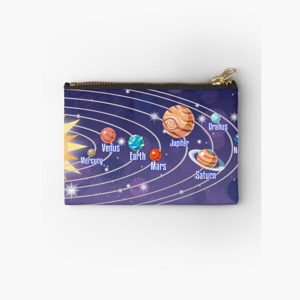 Item preview, A diagram of the planets in our solar system with the sun, planets names and space background designed and sold by mashmosh.