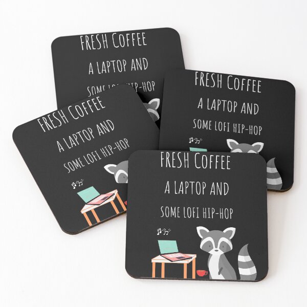 Item preview, Fresh Coffee, Laptop and some Lofi Hip-Hop. designed and sold by TeePartyHost.