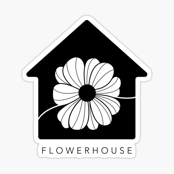 Flowerhouse Black Sticker
