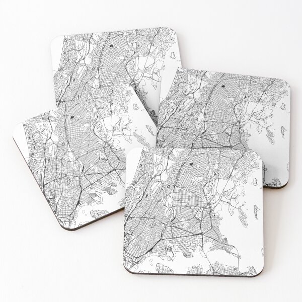 Item preview, The Bronx White Map designed and sold by multiplicitymap.