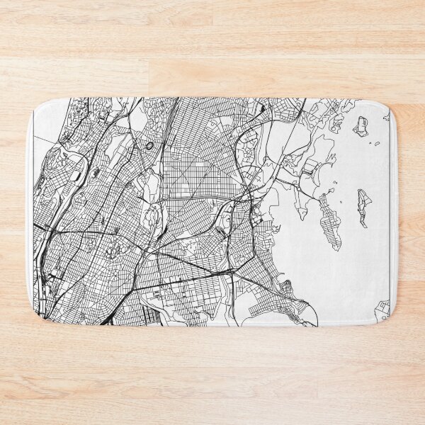 Item preview, The Bronx White Map designed and sold by multiplicitymap.