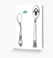 Slut Spoon Insult Card Greeting Card