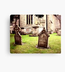 Cemetery Headstones Hever Castle England Canvas Print