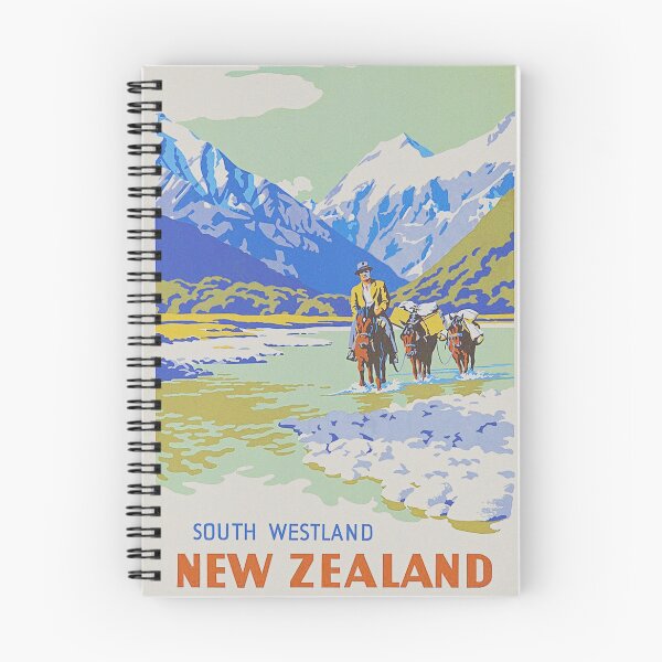 Item preview, New Zealand Vintage Travel Poster designed and sold by vintagevivian.