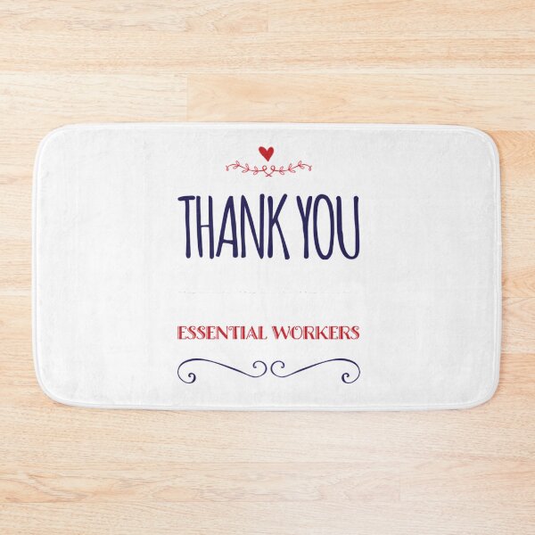 Item preview, Thank You Essential Workers (heart) red & blue designed and sold by LiveAndGlow.