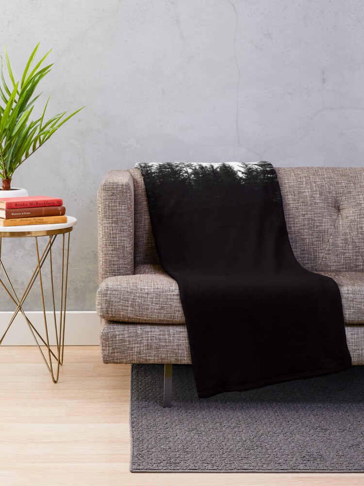 Alternate view of Pine Tree Skyline Throw Blanket