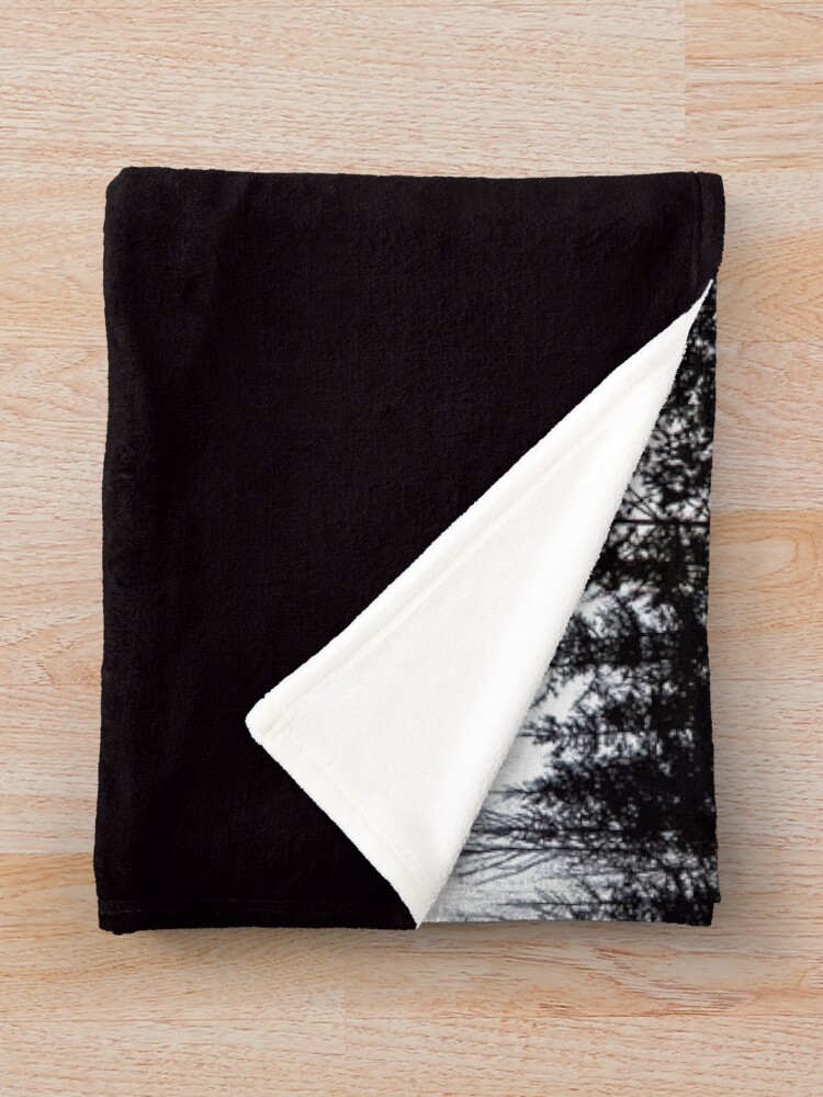 Alternate view of Pine Tree Skyline Throw Blanket