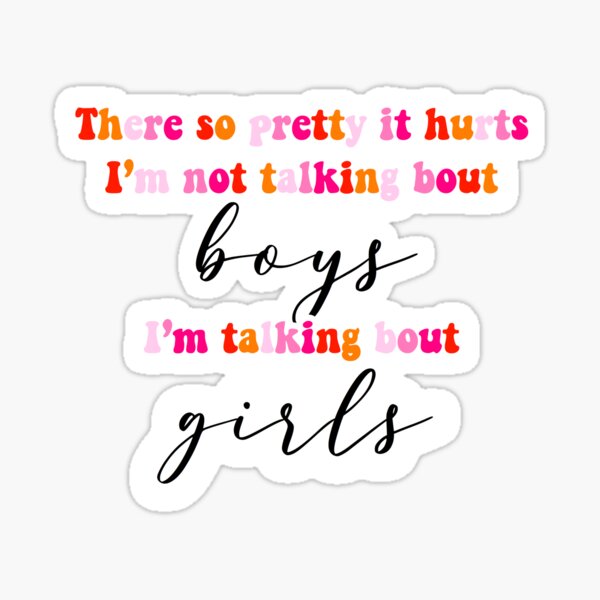 "girl in red lyrics "so pretty it hurts" quote sticker" Sticker for Sale by Brooklynelise14