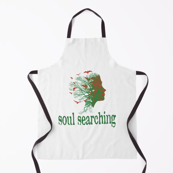 Item preview, a full tree with branches and roots embedded like a vein into a woman's head in side view breaking into flying birds with soul searching text design designed and sold by Bees-Honey-Gift.