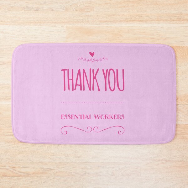 Item preview, Thank You Essential Workers (heart) pink designed and sold by LiveAndGlow.