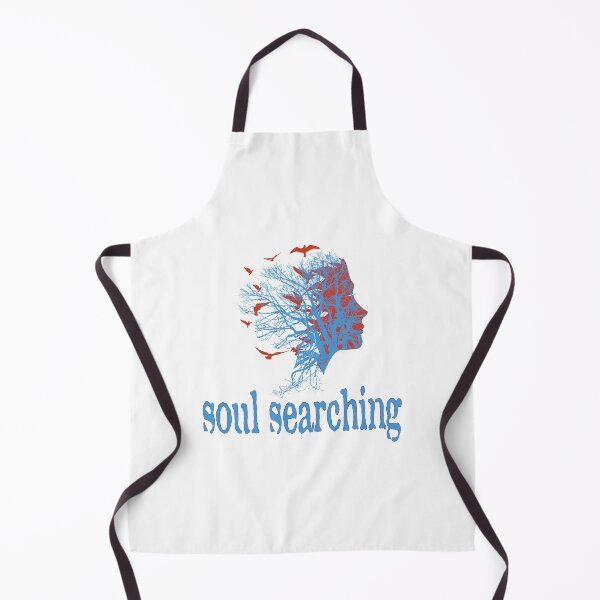 Item preview, a full tree with branches and roots embedded like a vein into a woman's head in side view breaking into flying birds with soul searching text design designed and sold by Bees-Honey-Gift.