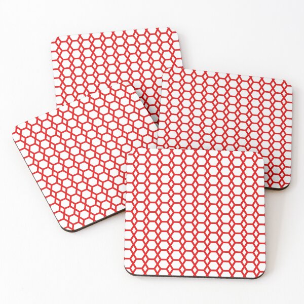 Item preview, Hexagon Pattern in Red designed and sold by belly-e-luna.