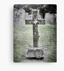 Cemetery Cross Headstone Hever Castle England Canvas Print