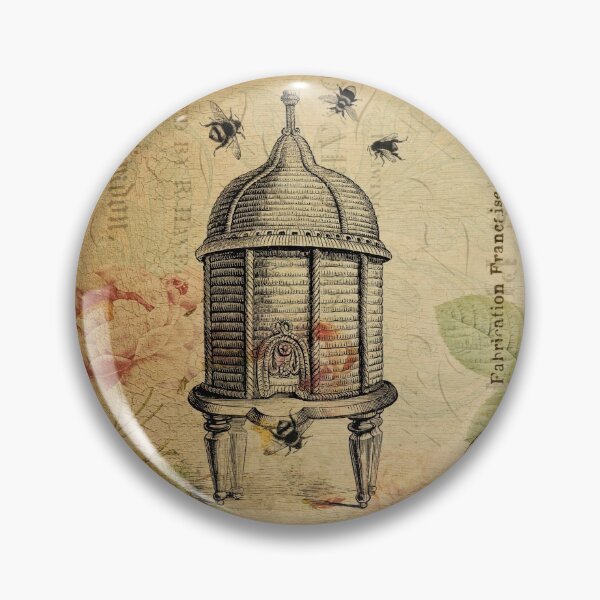 Item preview, Honey Bee Hive Vintage Postcard Carte Postale Floral Shabby Chic Seasons designed and sold by WizardsWorld.