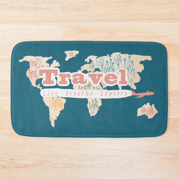 Item preview, Live, Breathe, Explore Map and Airplane designed and sold by HaanaSam.