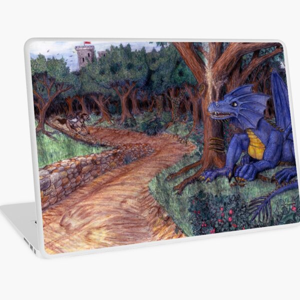 Lying In Wait - Dragon and Maiden Laptop Skin