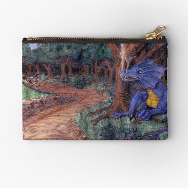 Lying In Wait - Dragon and Maiden Zipper Pouch