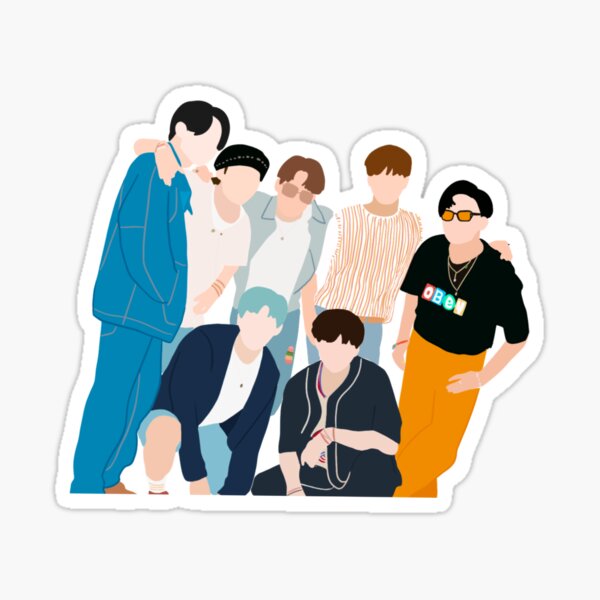 bts dynamite sticker sticker by trexdoodles redbubble