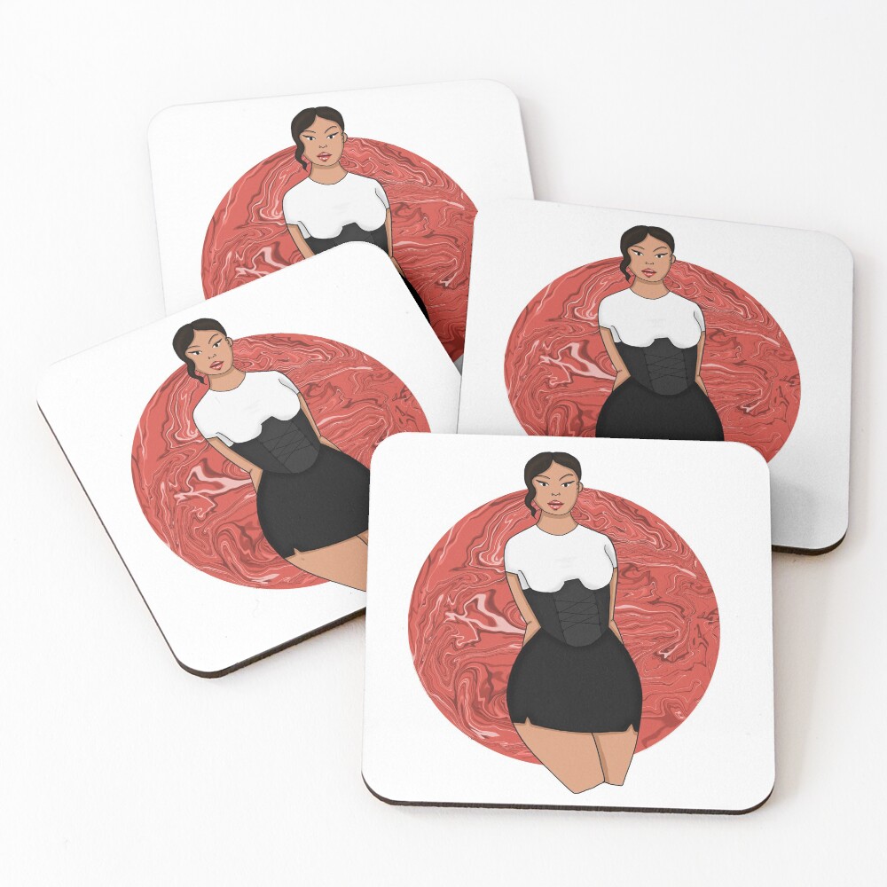 Item preview, Coasters (Set of 4) designed and sold by NyaDrawing.