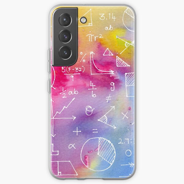 Math formulae (watercolor background) Samsung Galaxy Soft Case