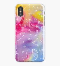 Math formulae (watercolor background) iPhone Case