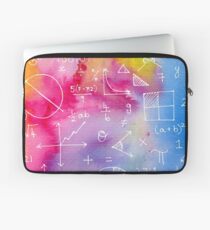 Matheformeln (Aquarell Hintergrund) Laptoptasche