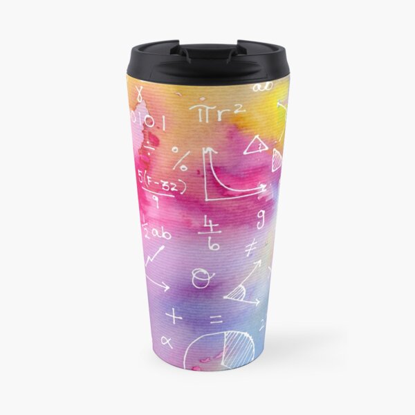 Math formulae (watercolor background) Travel Mug