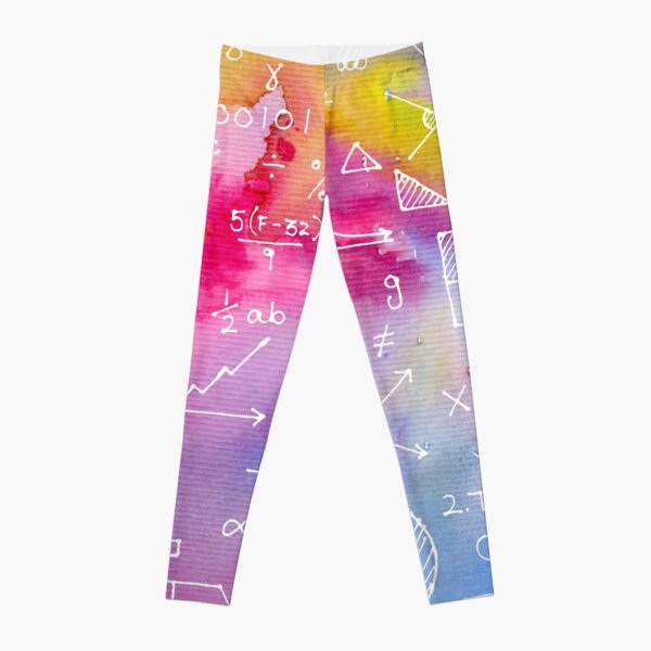 Math formulae (watercolor background) Leggings