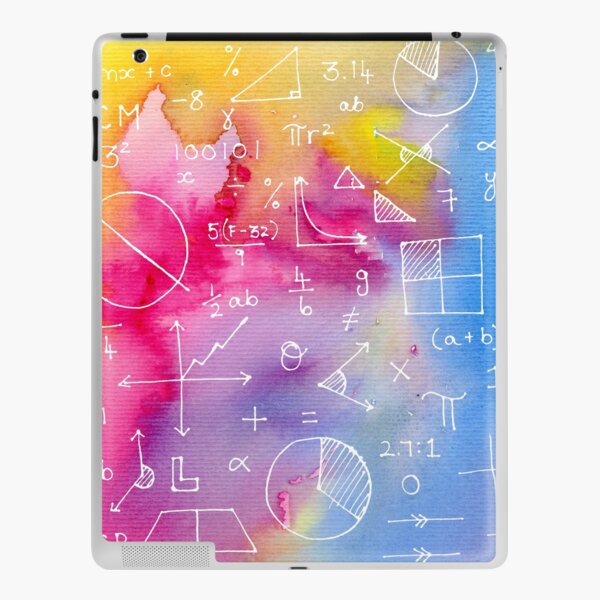 Math formulae (watercolor background) iPad Skin