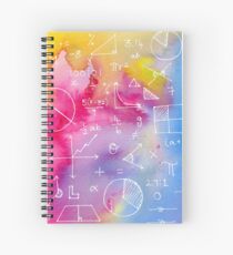 Cuaderno de espiral Fórmulas matemáticas (fondo de acuarela)
