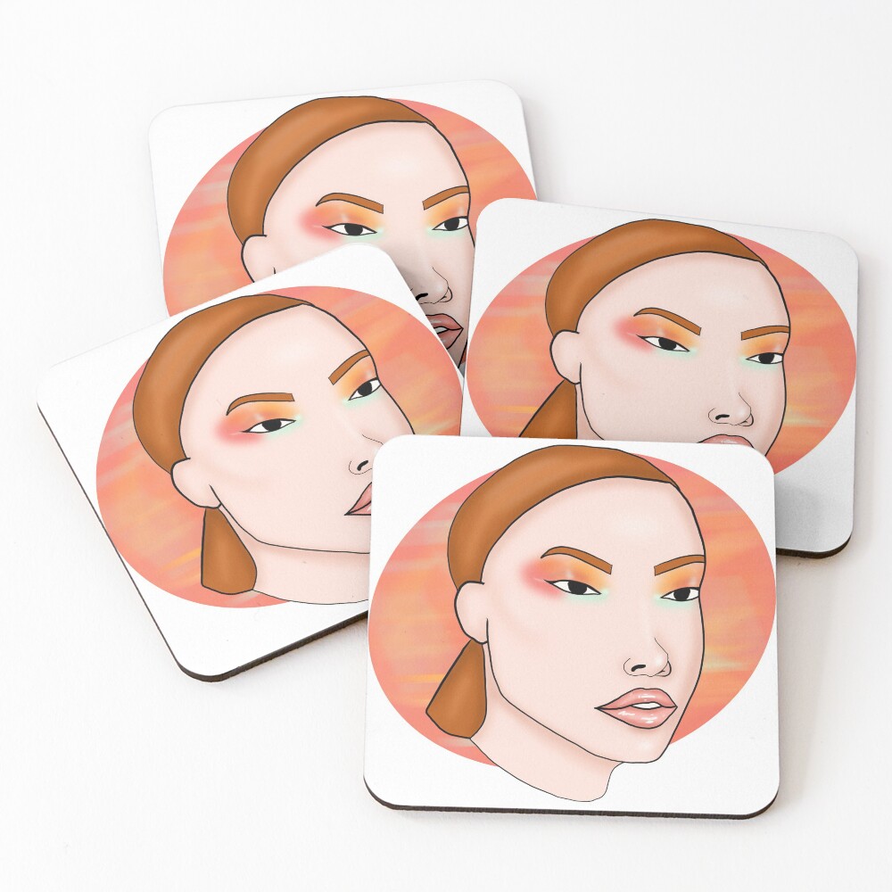 Item preview, Coasters (Set of 4) designed and sold by NyaDrawing.
