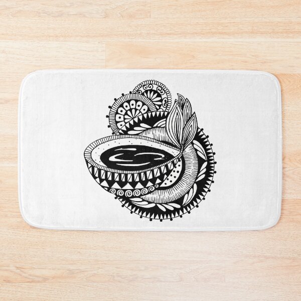 Item preview, Black And White Diya Lamp And Mandalas designed and sold by Oirabot.