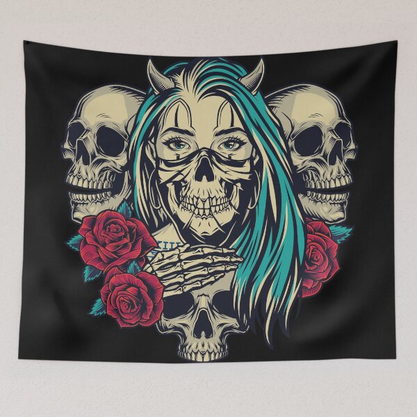 Item preview, Skulls with Roses designed and sold by urbanstore69.