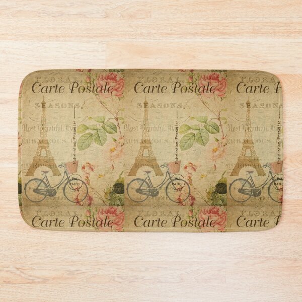 Item preview, France Eiffel Tower Vintage Postcard Carte Postale Floral Shabby Chic Seasons designed and sold by WizardsWorld.