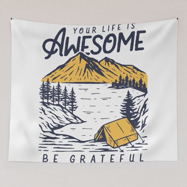 Item preview,  life is awesome be grateful designed and sold by urbanstore69.