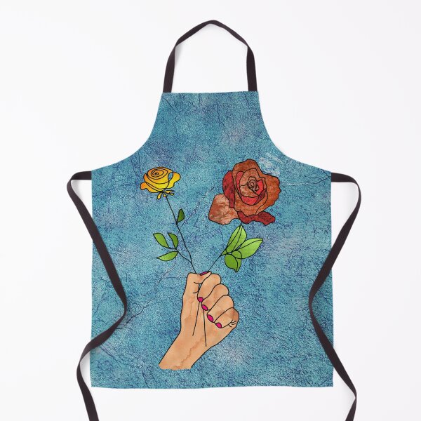Item preview, Abstract fist holding flowers on a turquoise background. decorating, interiors designed and sold by jayne0524.