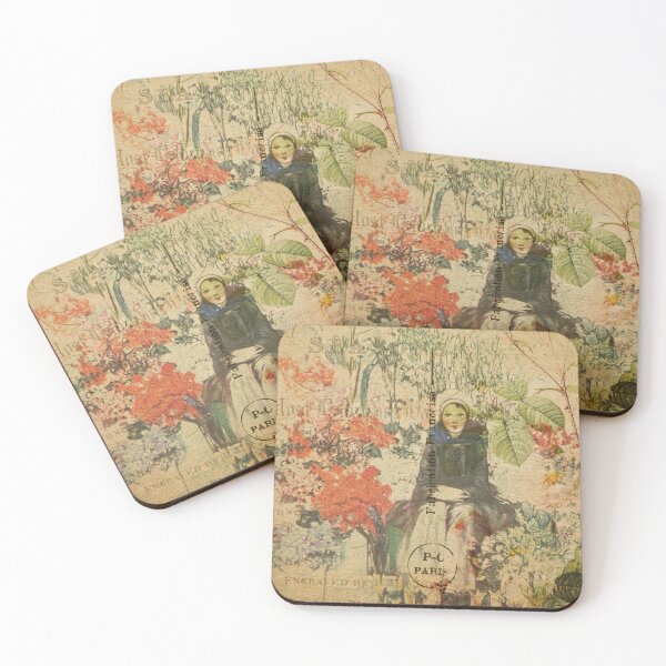 Item preview, Floral Paris Lady Vintage Postcard Carte Postale Floral Shabby Chic Seasons designed and sold by WizardsWorld.