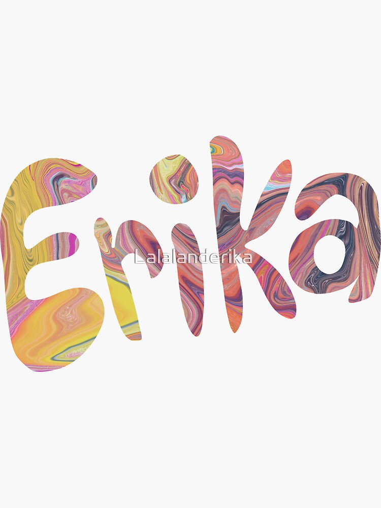 Erika name personalized retro monogram art | Sticker