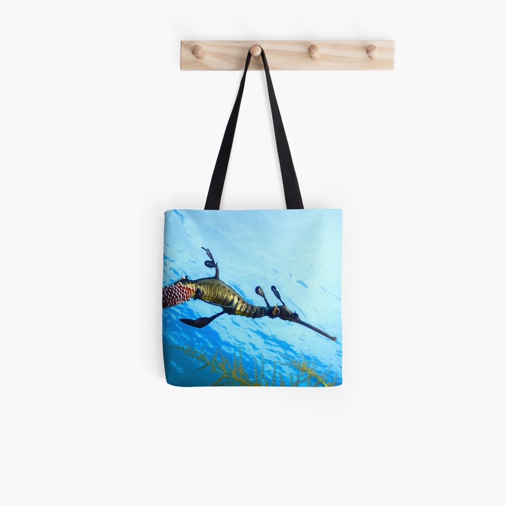 Weedy Seadragon with eggs under the sea Tote Bag