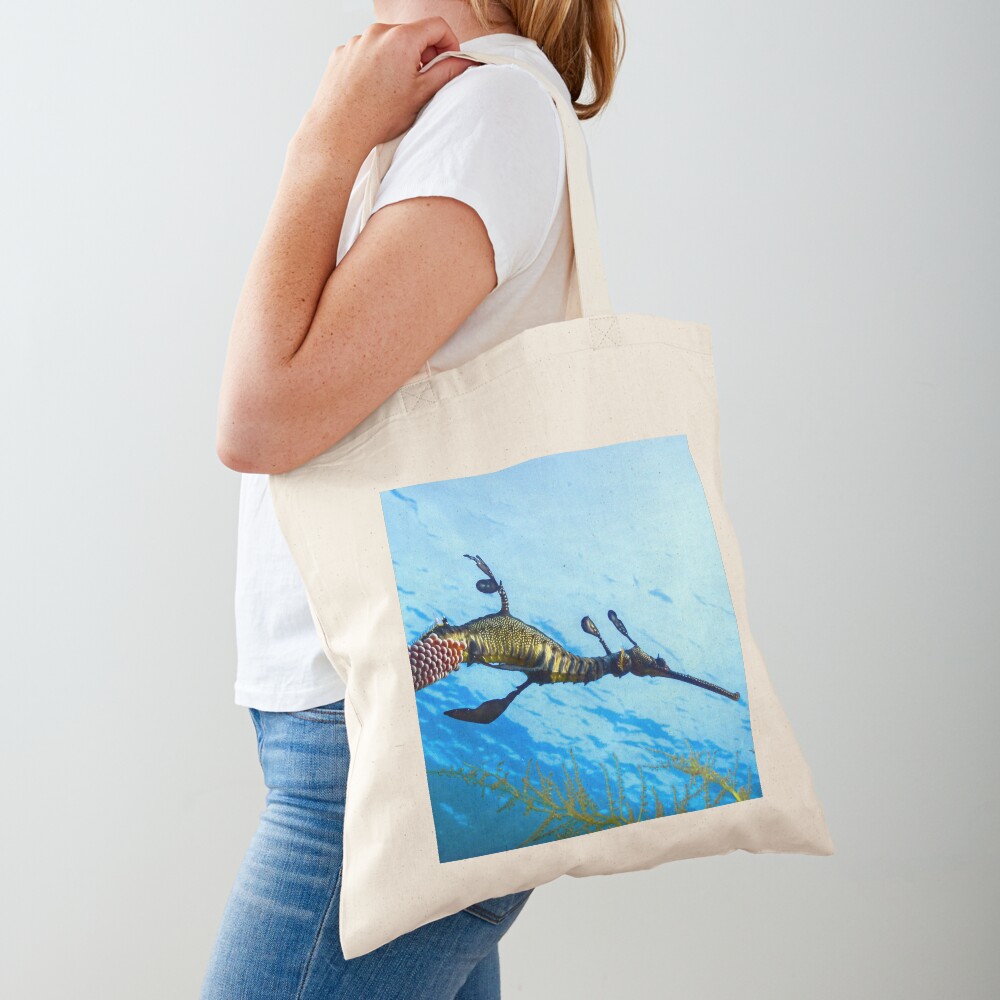 Weedy Seadragon with eggs under the sea Tote Bag