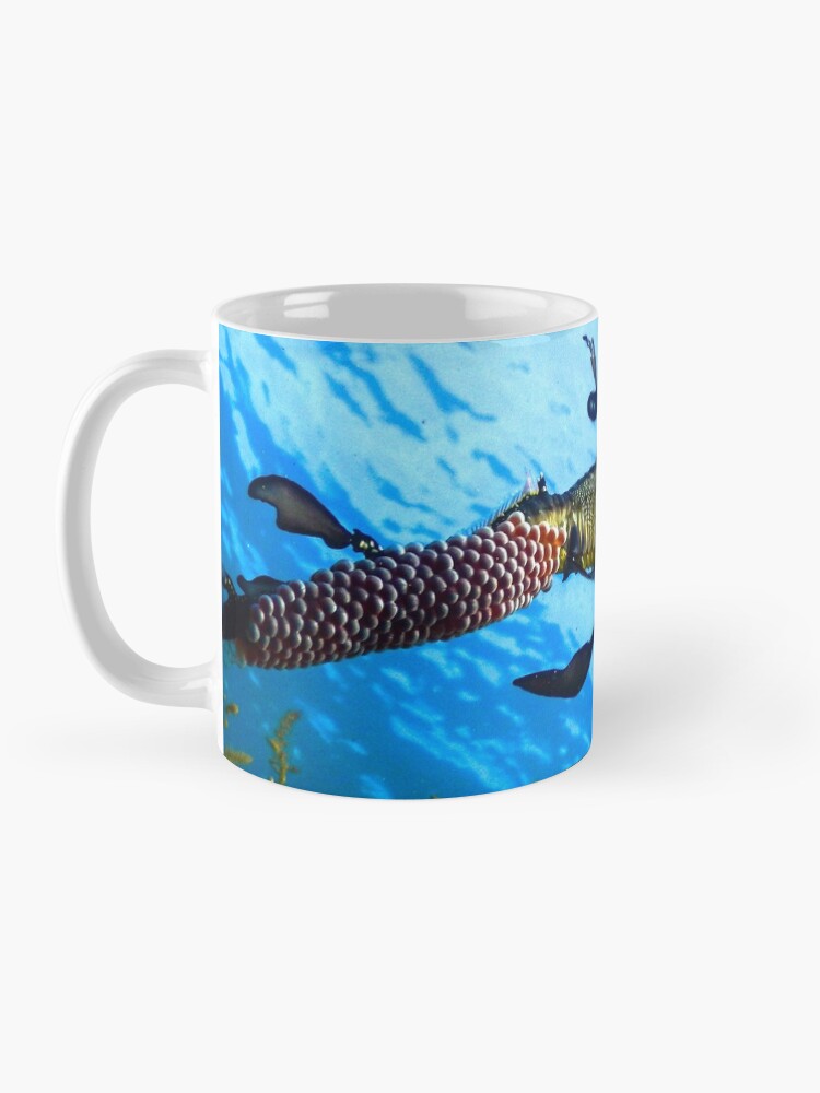 Alternate view of Weedy Seadragon with eggs under the sea Mug