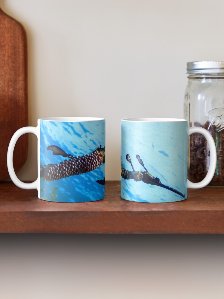Alternate view of Weedy Seadragon with eggs under the sea Mug