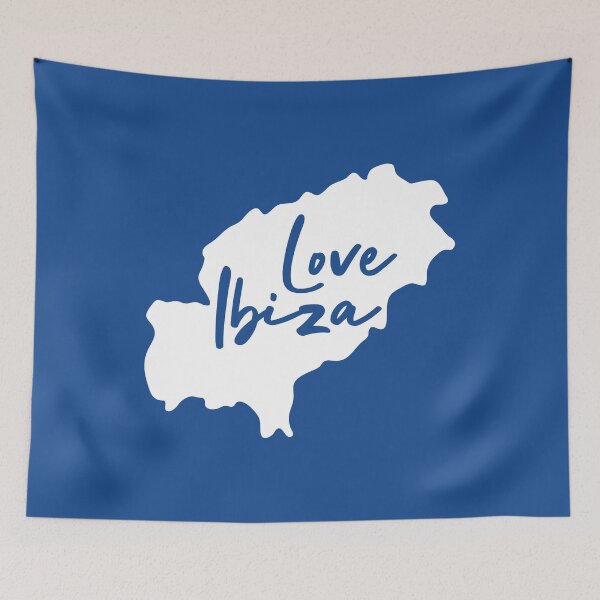 Item preview, Love Ibiza - Ibiza Silhouette Map Spain Europe designed and sold by mgoo.