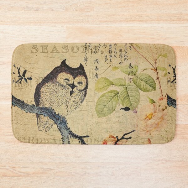 Item preview, The Wise Owl Vintage Postcard Carte Postale Floral Shabby Chic Seasons designed and sold by WizardsWorld.