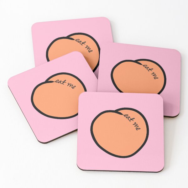 Item preview, Eat Me Cursive Peach designed and sold by tinyteacups.