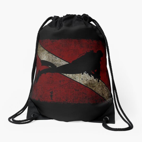 Aperçu de l'œuvre Drapeau de plongée sous-marine, logo, look vintage créée et vendue par Poloy.
