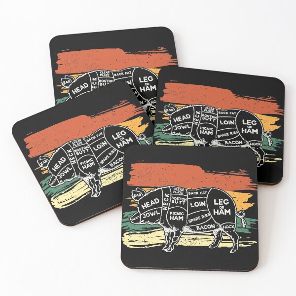 Item preview, Pig and Pork Diagram design, Butcher design, Bacon gift print designed and sold by Lisbob.